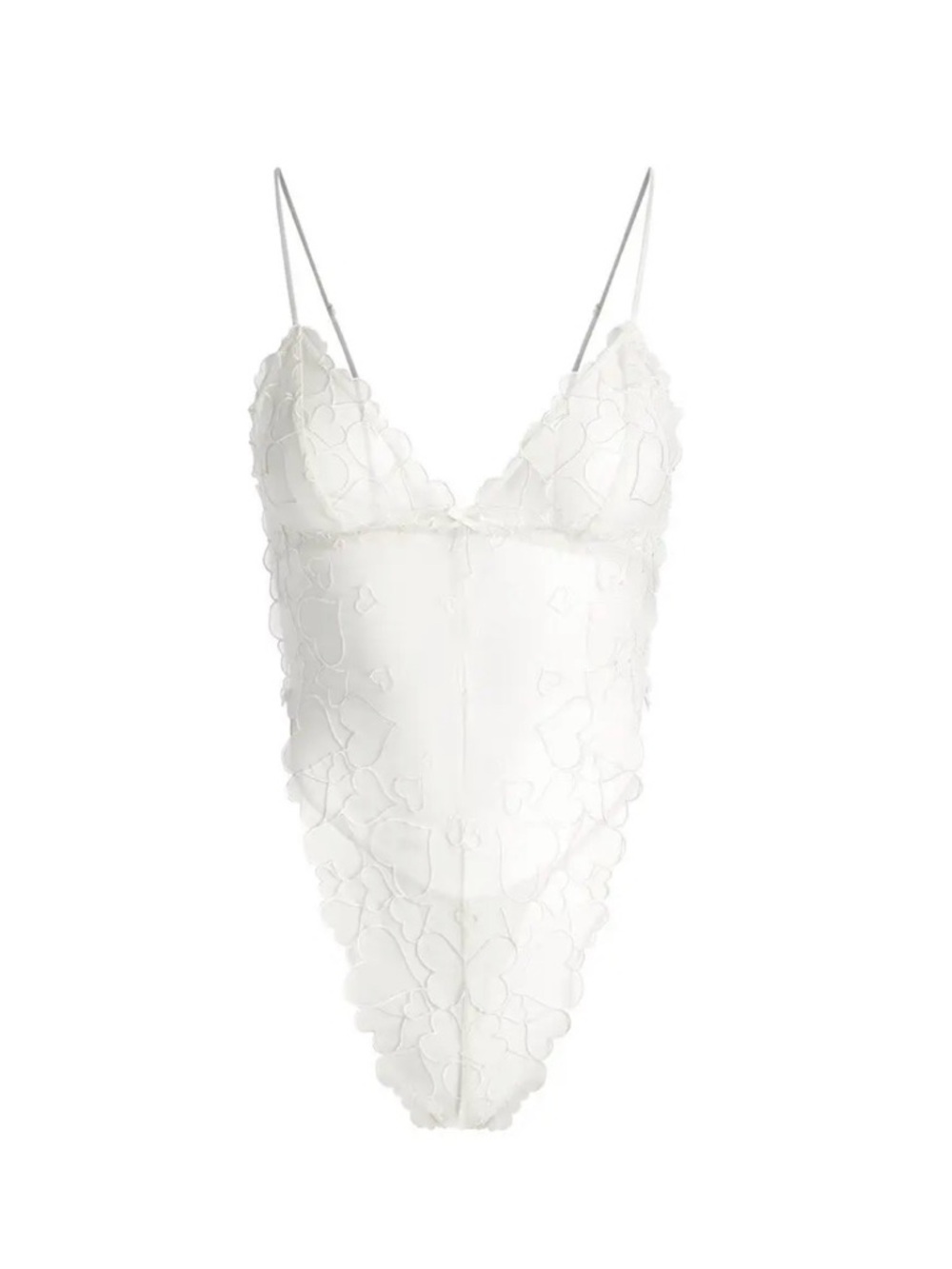 NWT SKIMS Embroidered Tulle Teddy - Marble Size Medium